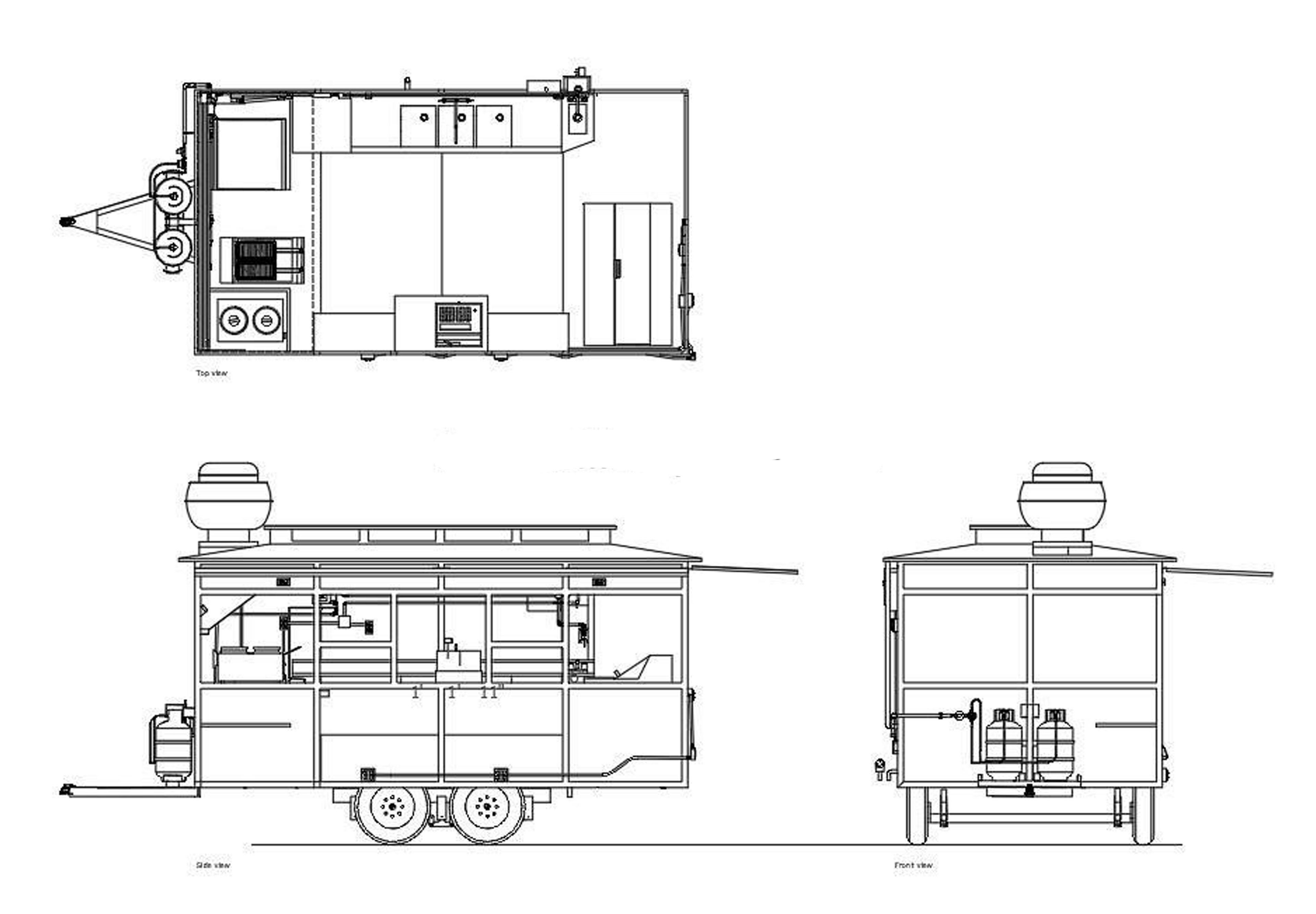2D plans to 3D for food truck